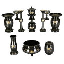 仏具 セット 【十一具足】 平安型 黒光ブロンズ 彫入 3.5寸/仏具 高級仏具 仏壇仏具セット