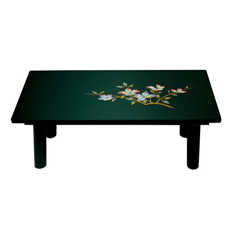 お供え机幅45cm 花水木 黒塗 【彼岸用にも】お経 台 仏前 経典 卓 新盆 初盆 盂蘭盆会 お葬式 葬儀 法事 仏壇 机 仏具 経机 テーブル