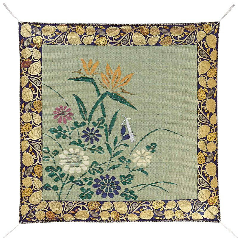 夏用座布団 天然い草使用 「極楽鳥花」 No.9/座布団 仏間用座布団 仏前座布団 お寺様用座布団 寺院用座布団 法事 仏壇 お寺さん 住職