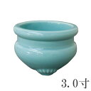 陶器 香炉 青磁無地 3寸 香炉 仏具