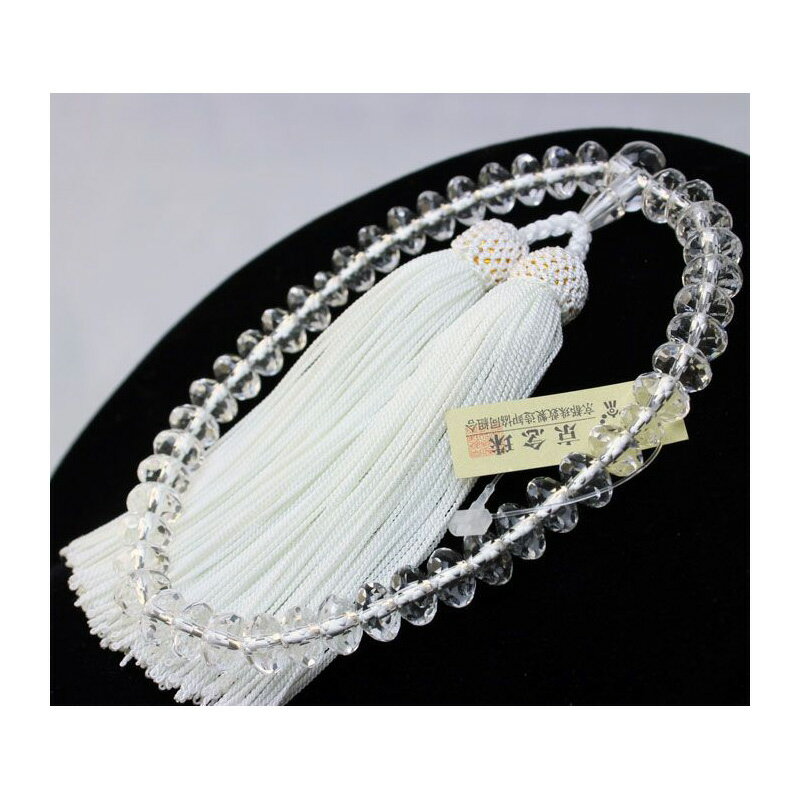 女性用高級念珠・数珠スターシェイブクオーツ 正絹頭付房（KL061）/女性 数珠 念珠 高級数珠 本格数珠 数珠 女性用