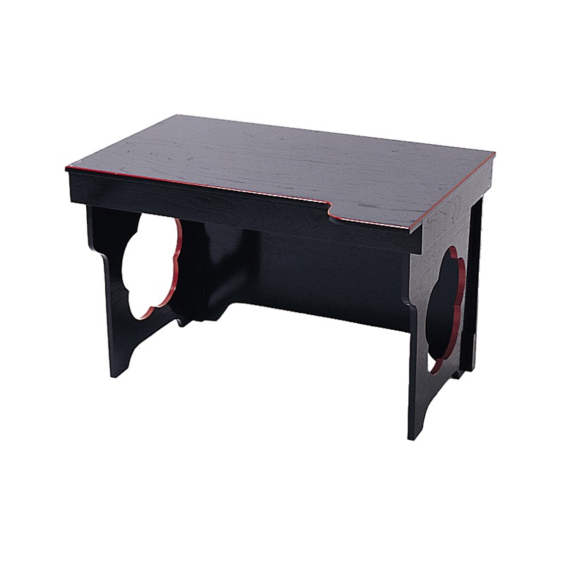 御詠歌用机 黒塗面朱 折畳式 日本製 （0811-0000）