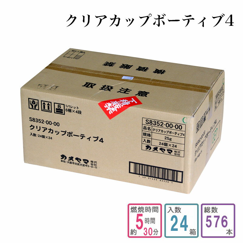 ローソク クリアカップボーティブ 1ケース箱入り（576個入り） 蝋燭 ろうそく ケース買い 箱売り まとめ買い 業務用 寺院用