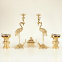 仏具 セット 【五具足】 瑞雲 本山彫 金メッキ 3寸/仏具 高級仏具 仏壇仏具セット モダン 仏具セット仏具セット