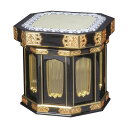 回転式椅子 黒塗面金箔押 金具付 (1453-1010)