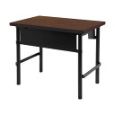 一人用軽量机 R-43 茶乾漆 日本製 (7400-0601)積み重ね可能