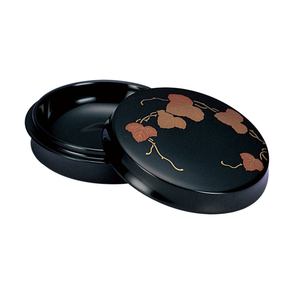 乐天商城 - 漆塗香合　蔦蒔絵（羽反型） 2.8寸 （0311-0100）日本製 ※受注生産品