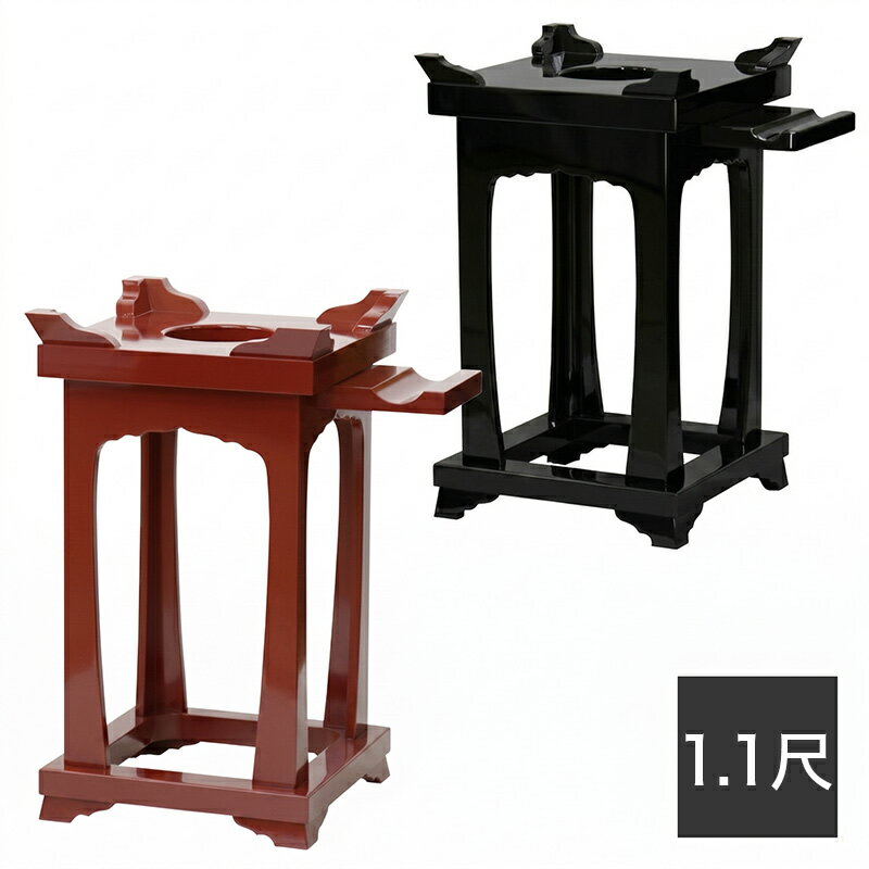 Rakuten - 【寺院用仏具】角型オリジナルけいす 木魚用背高台 金箔なし 1.1尺