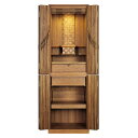 国産仏壇 モダン仏壇 「ロパライト」 ウォールナット 13×44号 (v13-056-2)/家具調仏壇 モダン仏壇 床置き 仏壇台付き リビング 仏壇 上下セッ...