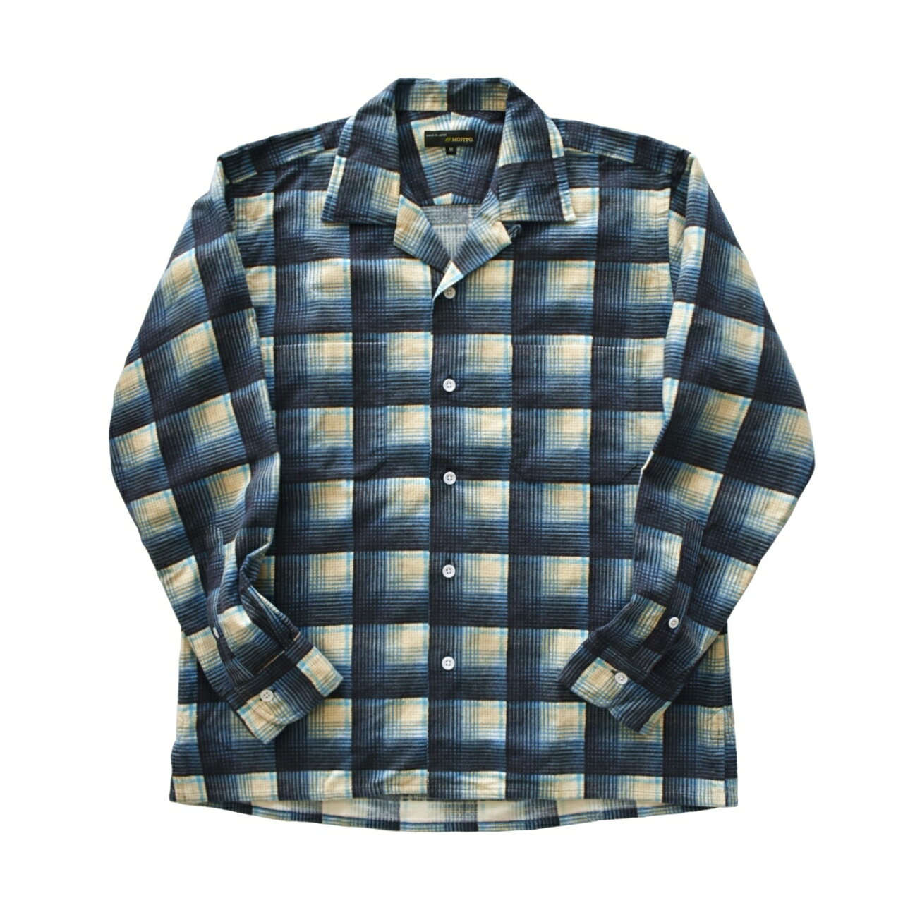 MOJITO ABSHINTHSHIRT Bar.2.0 メンズ 春秋冬 cotton flannel plaid BLUE M-Lsize