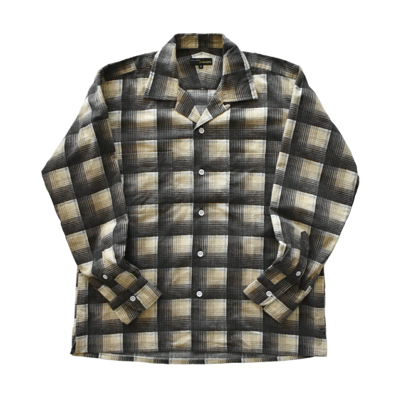 MOJITO ABSHINTHSHIRT Bar.2.0 メンズ 春秋冬 cotton flannel plaid GRAY M-Lsize