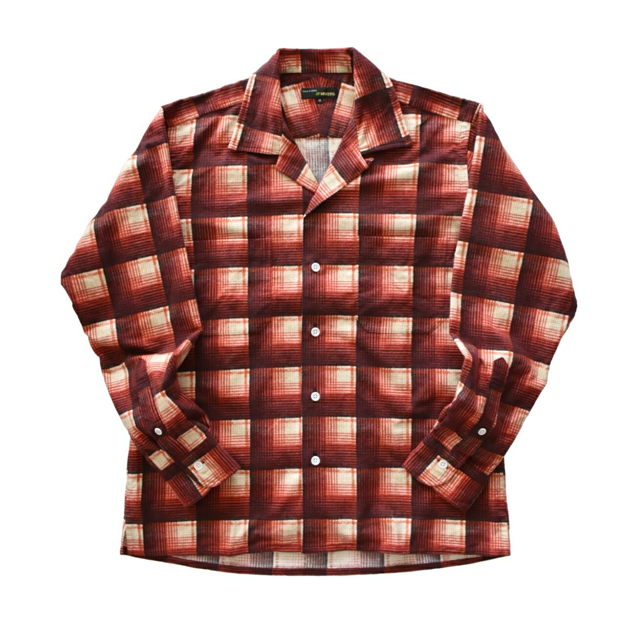 MOJITO ABSHINTHSHIRT Bar.2.0 メンズ 春秋冬 cotton flannel plaid RED M-Lsize