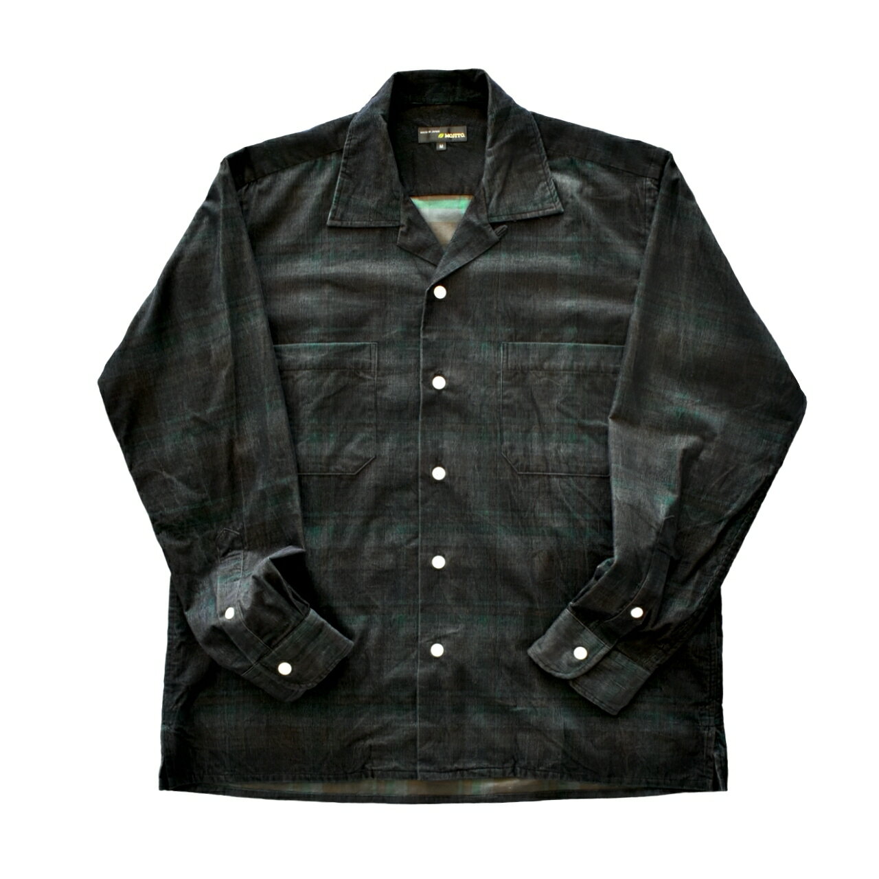 MOJITO ABSHINTHSHIRT Bar.2.0 メンズ 春秋冬 corduroy plaid GREEN M-Lsize