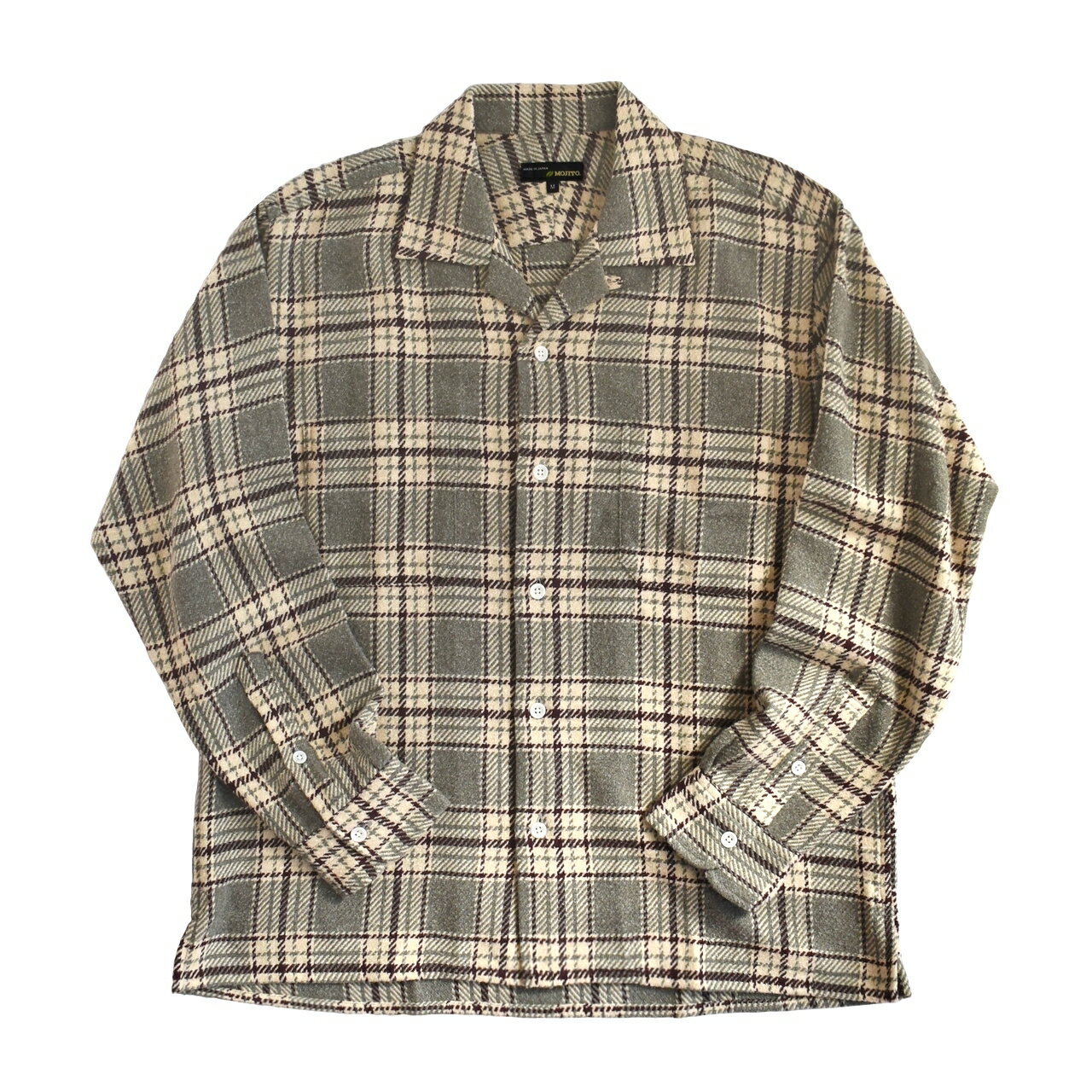 MOJITO ABSHINTHSHIRT Bar.2.0 メンズ 春秋冬 jazz nep check GRAY S-Lsize