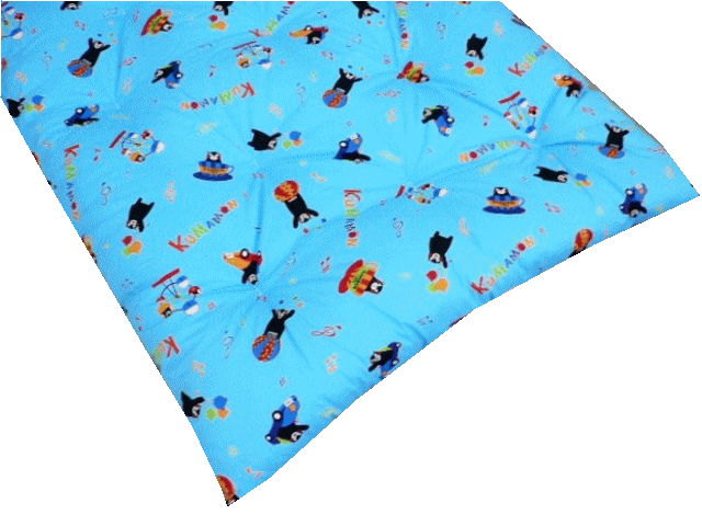 エブリ寝具ファクトリーのベビー 敷き布団 90×130cm 日本製 メキシコ綿 綿100% くまモン ピンク イエロー ブルー｜アングル3