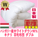 羽毛布団 ダブル 【190×210cm】 掛け布団 日本製 送料無料 ハンガリー産 ホワイトダックダウン90% 羽毛掛け布団 無地 ( エクセルゴールドラベル 国産 羽毛ふとん 羽毛ぶとん 掛布団 羽毛掛布団 羽毛掛け 羽毛掛ふとん 羽毛掛けふとん 羽根布団 羽毛 布団 ) 02P01Oct16