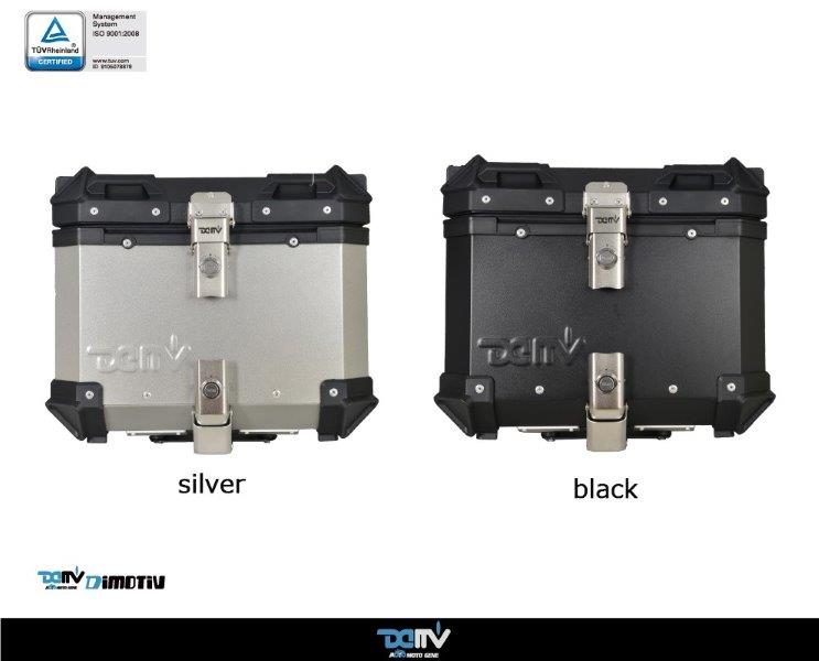 ★ DIMOTIV DI-STC-36L 材質ステンレス バイク用トップケース・リアボックス 取付けベース付き ブラック・シルバー （カラーをお選び下さい）