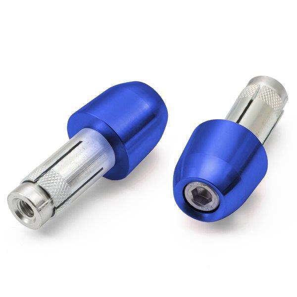 ☆ 99970 デイトナ バーエンド アルミビレット ラウンドプラグタイプ 内径φ14-19 ブルー 汎用