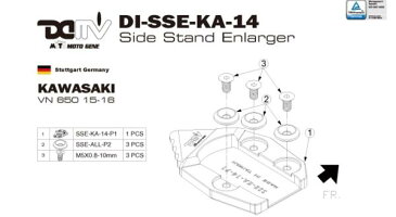 DIMOTIV di-sse-ka-14　サイドスタンドエンド バルカンS/ABS VULCAN650