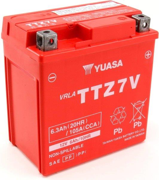 在庫有当日発送 TAIWAN YUASA 台湾ユアサ バイク用バッテリー 密閉型MFバッテリー YTX7L-BS