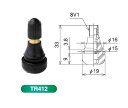 【メール便送料無料・代引不可】スナップインバルブ2個セットTR412タイヤショートバルブ