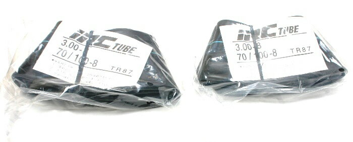 ■商品名 IRCチューブ 25924B 3.00-8 70/100-8 TR87 2セット ■メーカー名 IRC/アイアールシー ■メーカー品番 25924B ■JANコード 4571244853760 ■適合車種 ※お乗りのバイクのタイヤの適合サイズを確認の上、ご注文をお願い致します。 ■商品詳細 IRCチューブ 3.00-8 70/100-8 L字型バルブ TR87 　　2本 リム径：8 チューブサイズ：3.00-70/100-8 チューブ適応タイヤサイズ1：3.00-8 チューブ適応タイヤサイズ2：70/100-8 口金：TR87 MC用チューブ 2セットの出品です。 メーカーHPにて詳細をご確認くださいませ。 ※写真はイメージです。