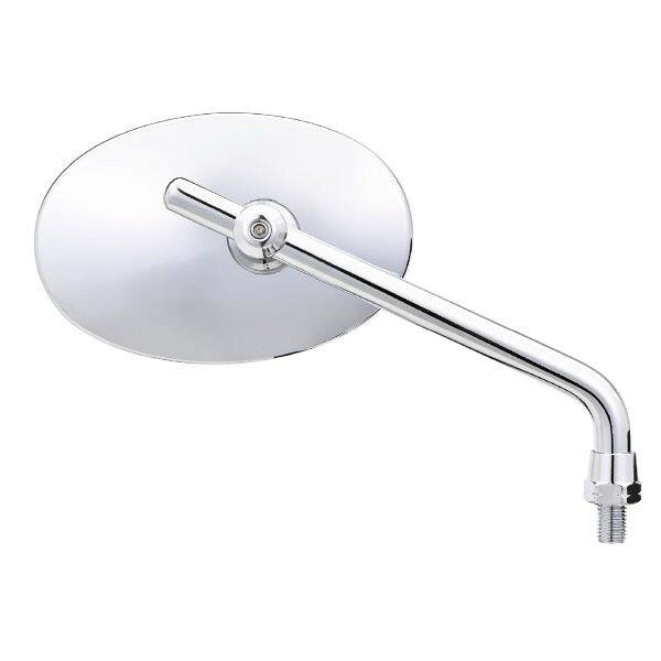 60487 デイトナ Daytona ハイビジミラー ロッドタイプ OVAL オーバル ロー 10mm逆ネジ 耐振 広角 クロームメッキ 右専用 片側1本