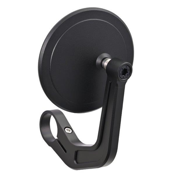 ☆ 40349 デイトナ Daytona ハイビジミラー バーエンドミラー YAIBA CIRCLE スリムタイプ 耐振 広角 新保安基準適合 サークル ブラック 左右共通 片側1本