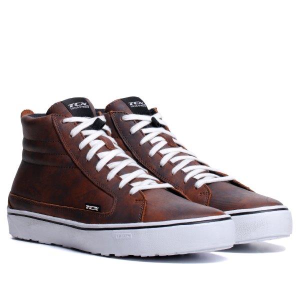 ☆デイトナ TCX ストリート3 Waterproof ライディング シューズ 本革(フルグレイン牛革) 防水 CE規格 ブラウン/ホワイト (40〜44 サイズをお選び下さい)