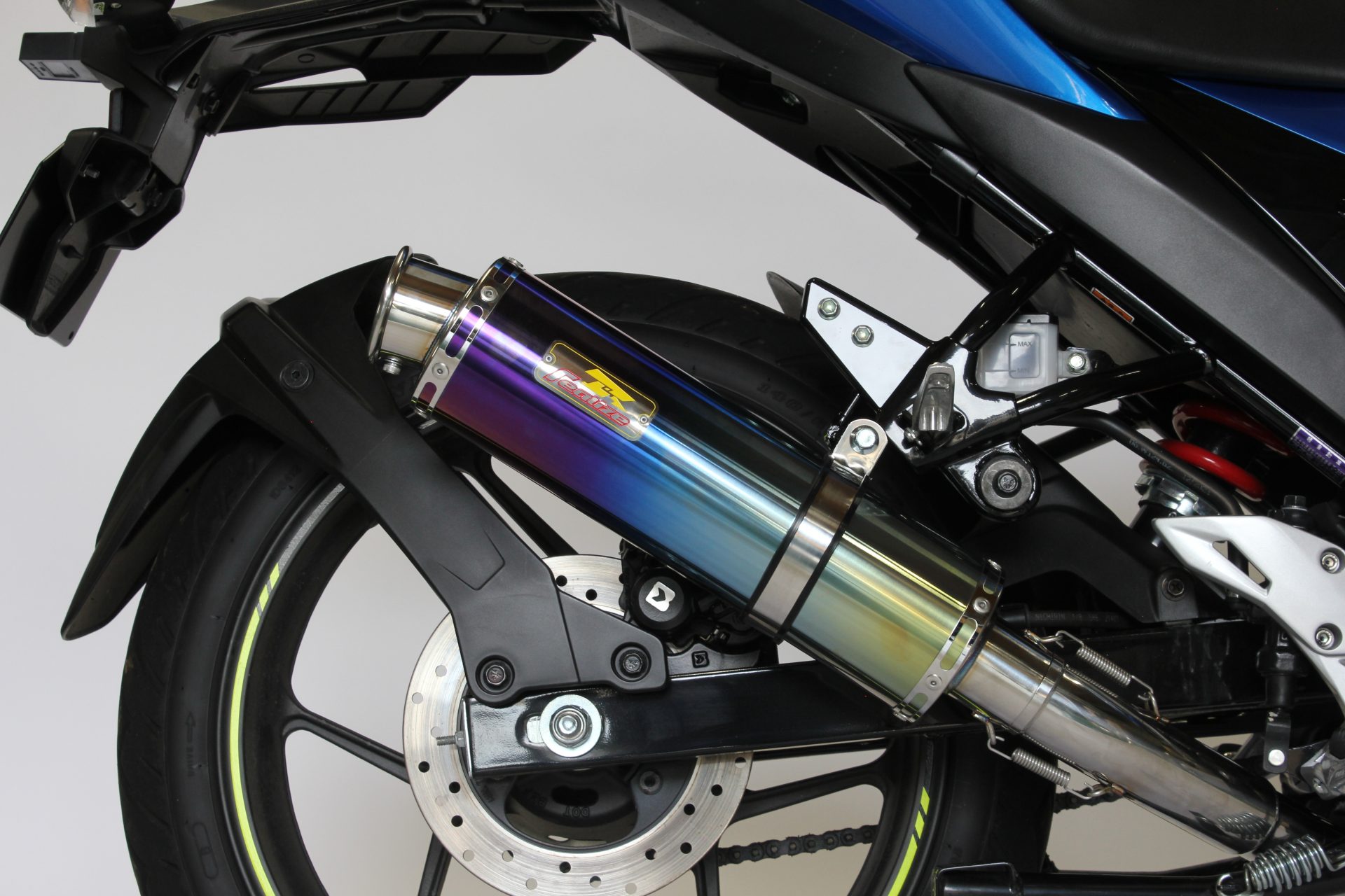 ☆リアライズ 355-009-01 ステンレスマフラー チタン 22Racing Ti ジクサー150（2BK-ED13N）