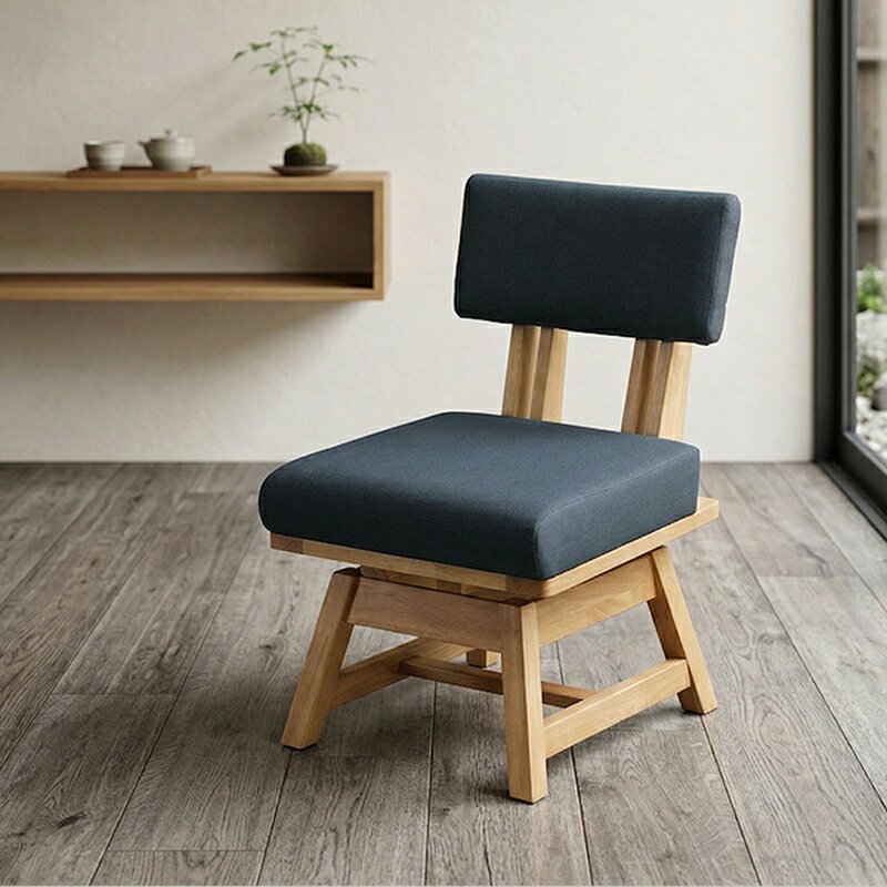 Rakuten - ダイニングチェア 回転 360度 回転チェア 50cm チェア単品 回転椅子 食卓椅子 木製チェア ダイニング椅子 360度回転 和モダン 北欧 和モダン おしゃれ 高級感 ダイニング チェア 椅子 肘無し 肘無しチェア 1脚入り