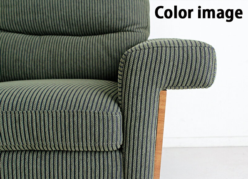 ソファー 組立品 コーデュロイ生地 グリーン モスグリーン 布 2人掛け 2P 2人用 モダン おしゃれ レトロ 北欧 高級感 肘付き ソファ リビングソファー [2]