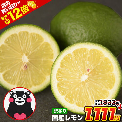 【★店内買い回りでP最大12倍★】【今ならSALE★1333円⇒1111円】国産 レモン 訳あり 1.5kg 送料無料 【最大4.5kgおまけ増量】熊本産 リスボンレモン グラントレモン サイズ不選別 フルーツ 檸檬 レモン水 ブラックフライデー 《1-5営業以内に発送(土日祝除)》|