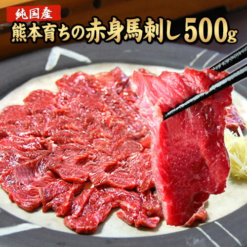 【ギフト】赤身 馬刺し (ブロック) たっぷり500g (タレ5ml×6袋) 【熊本肥育】 ギフト お中元 中元 暑中..