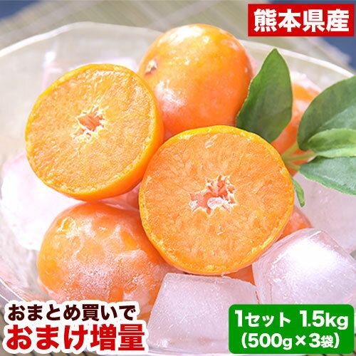 6月9日から【期間限定★496円OFF】 冷凍みかん 熊本県産 冷凍 小玉 みかん 皮付き 1.5kg 500g 3袋 送料無料【2個購入で1セットおまけ】 2s~3s 2s 3sサイズ フルーツ 小玉 果物 柑橘 通販 アイス…