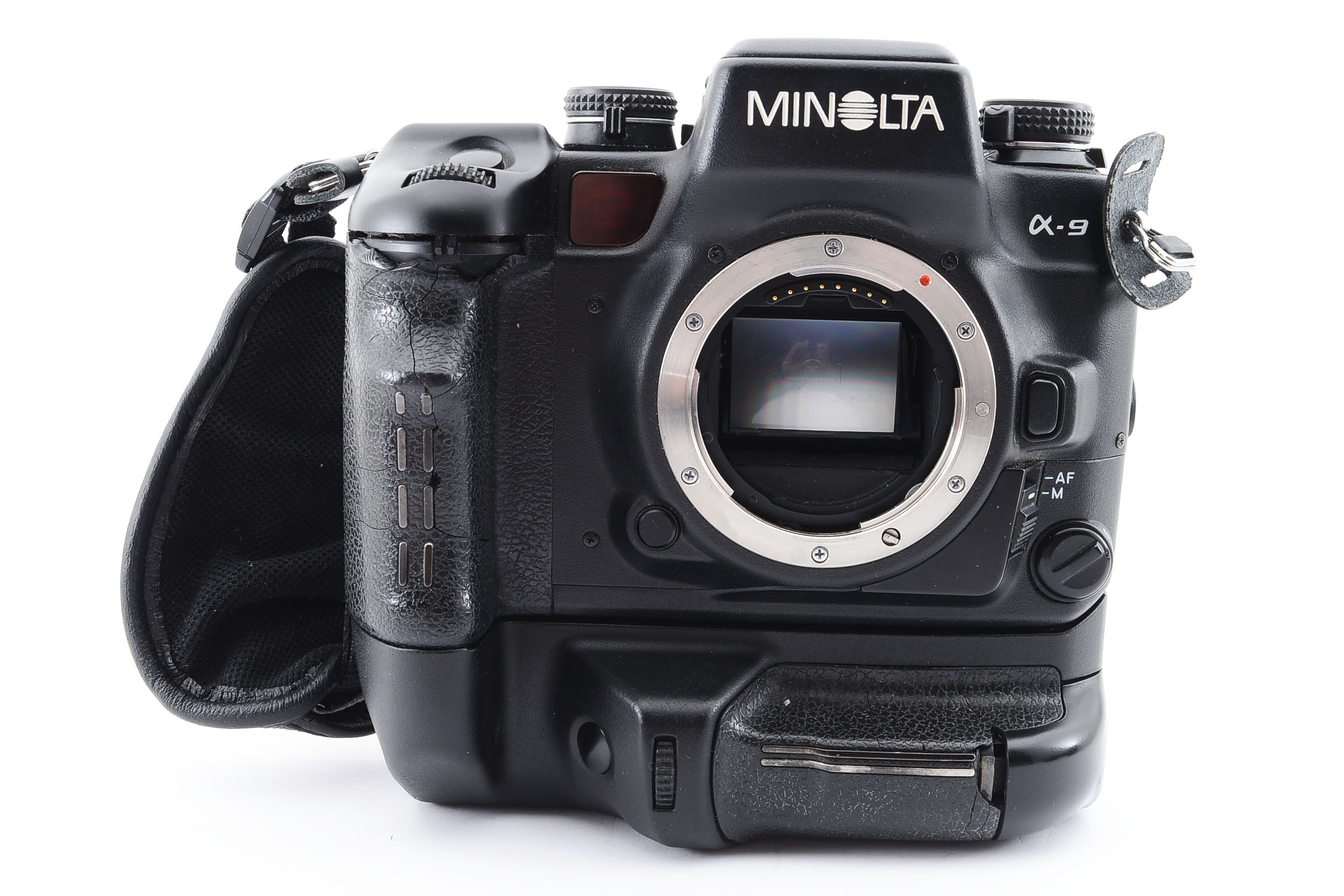 【中古】MINOLTA ミノルタα-9 VG-9M　ボディグリップ割れ