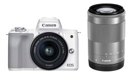 【中古】Canon キヤノン EOS Kiss M2 ダブルズームキット ホワイト