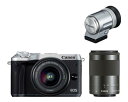 【中古】Canon キヤノン EOS M6 ダブルズームEVFキット シルバー(2)