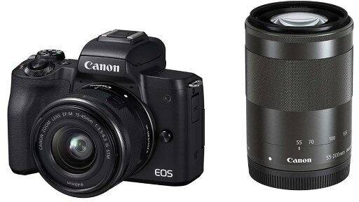 【中古】Canon キヤノン EOS Kiss M ダブルズームキット ブラック 【中古】Canon キヤノン EOS Kiss M ダブルズームキット ブラック