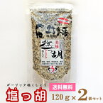 【メール便送料無料】 塩っ胡(しおっこ)　袋入り [120g×2個セット]　【塩工房 野次馬】【調味料 塩こしょう ガーリック塩胡椒 にんにく】