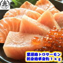 業務用冷凍トロサーモン 半身 お刺身用 約1kg(900g〜...