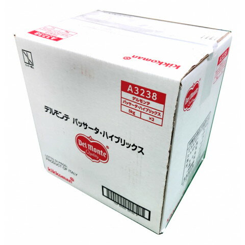 【訳あり限定100箱】10kg　デルモンテ　キッコーマン　パッサータ・ハイブリックス　5kg×2本（10kg）　トマトピューレ　トマトホール　濃縮タイプ　業務用　業務用トマトピューレ　プロ仕様　賞味期限2024年6月20日まで　訳あり特価のサムネイル