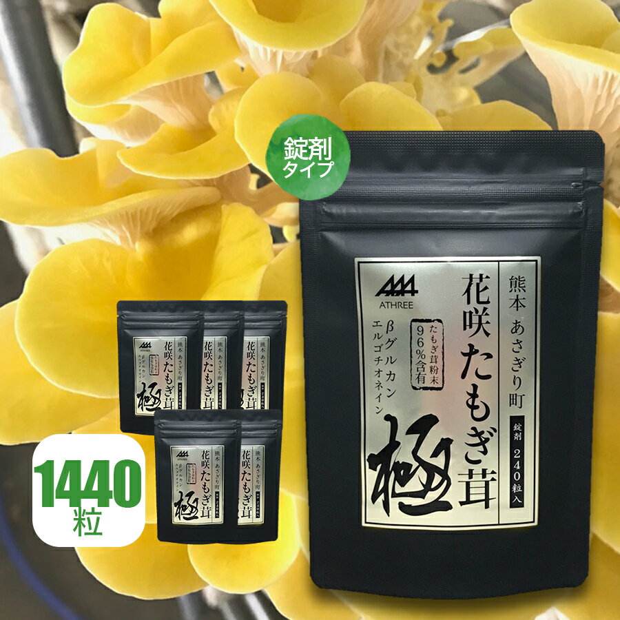 たもぎ茸 サプリメント【公式】花咲たもぎ茸 サプリ 極 kiwami 240粒入(1袋 30日分 1日8粒) 【6袋セット】タブレット たもぎたけ たもぎだけ エルゴチオネイン β-グルカン グリシン アミノ酸 ナイアシン ビタミン B3 コラーゲン