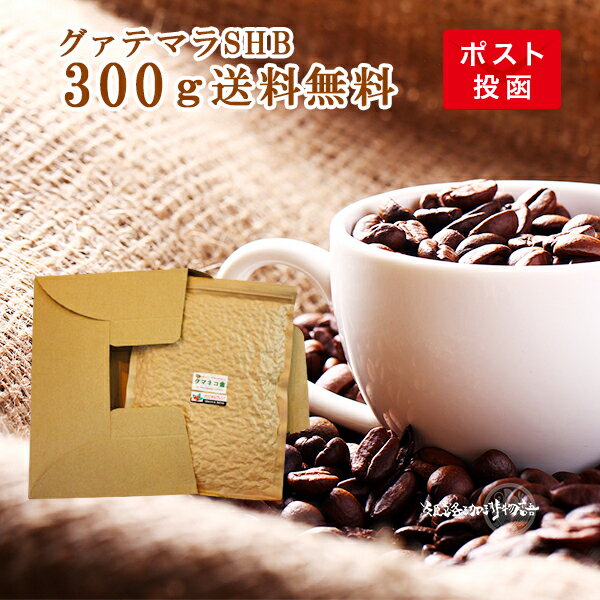 深煎りグアテマラSHB コーヒー豆300gが入っています！【日時指定不可】【送料無料】 コーヒー豆