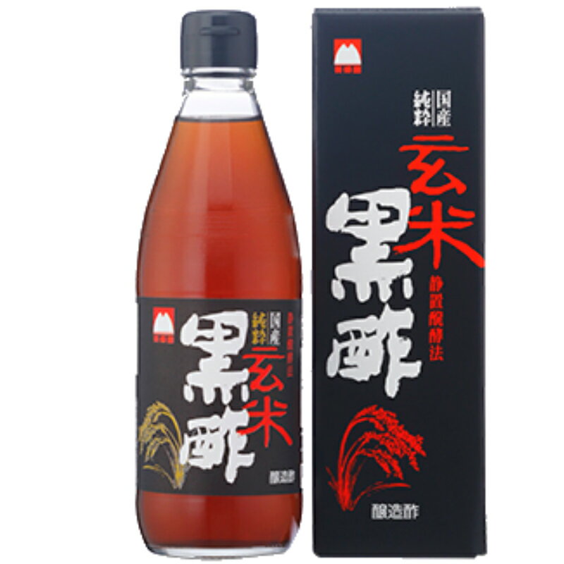 加藤美蜂園 国産 純粋 玄米黒酢 360ml 化粧箱入り