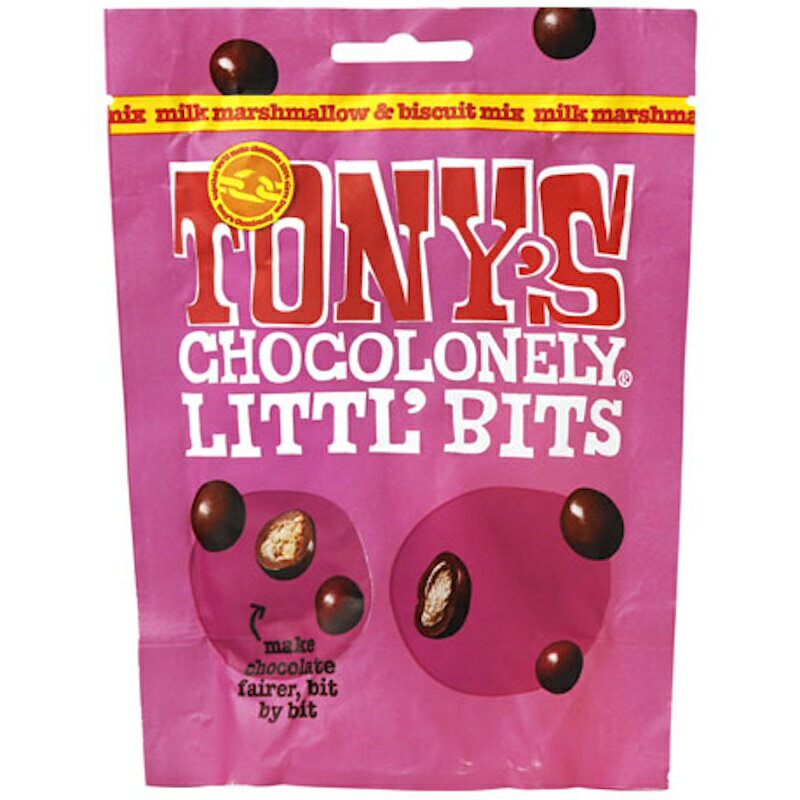＜12時までのご注文で即日発送＞TONY'S CHOCOLONEY トニーズ チョコレート Littl’Bits マシュマロ＆ビスケットMIX 100gのサムネイル