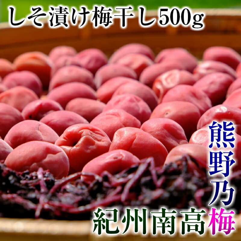 浜地屋 三重県産 紀州南高梅干し しそ漬け しそ梅 500g 塩分10%