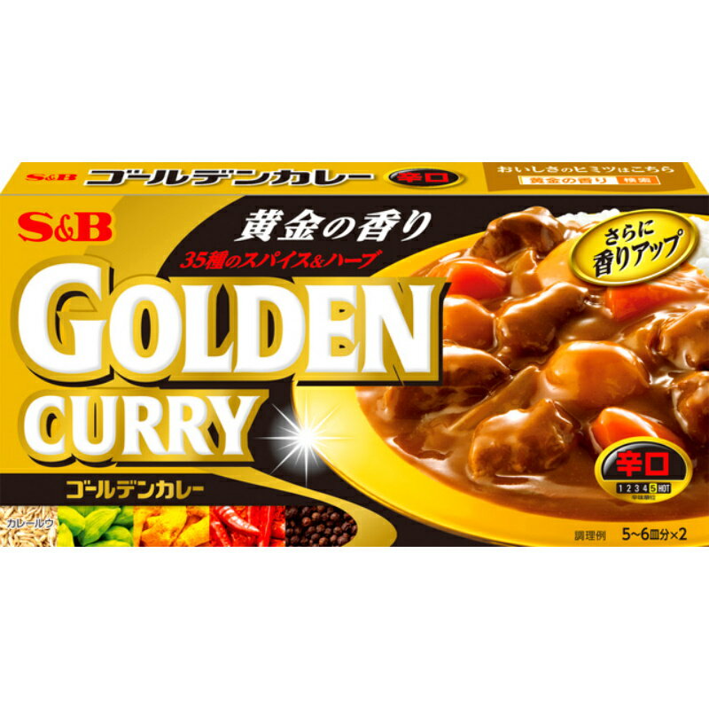 S&B エスビー ゴールデンカレー 辛口 198g×10個
