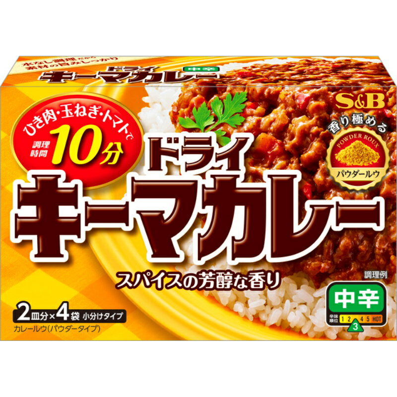 S&B エスビー ドライキーマカレー 中辛 23.5g×4袋×6個