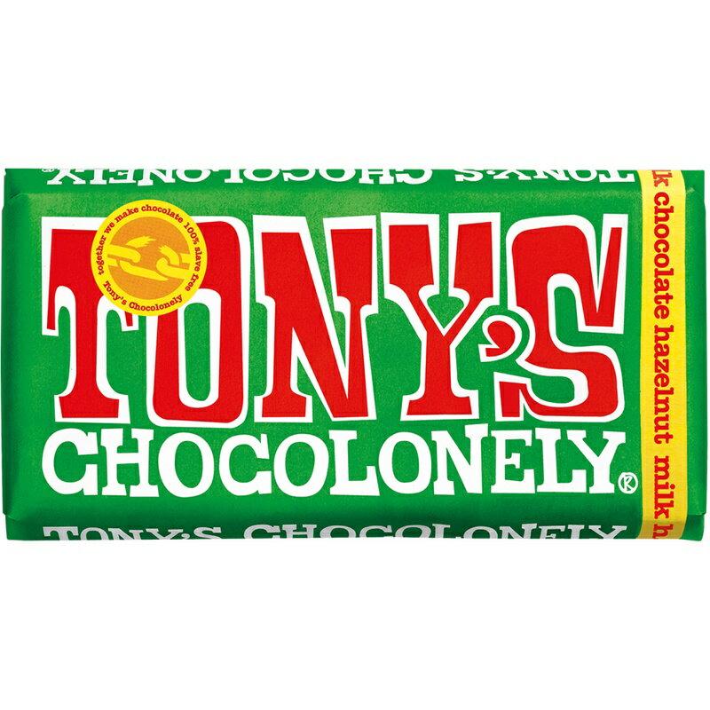 TONY'S CHOCOLONEY トニーズ チョコレート ミルクチョコレート ヘーゼルナッツ 180g